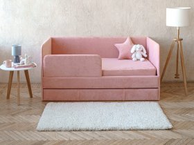 Диван-кровать Happy (коралловый) в Кодинске - kodinsk.mebel-nsk.ru | фото