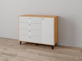 Комод «Катрин-13» (дуб крафт золотой/карбон фарфор) в Кодинске - kodinsk.mebel-nsk.ru | фото