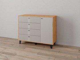 Комод «Катрин-13» (дуб крафт золотой/сантьяго софт) в Кодинске - kodinsk.mebel-nsk.ru | фото