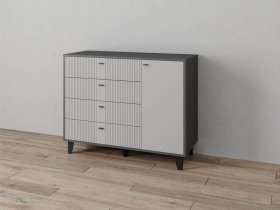 Комод «Катрин-13» (графит/светло-серый) в Кодинске - kodinsk.mebel-nsk.ru | фото