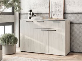 Комод Стандарт-4 NEW (дуб крафт белый) в Кодинске - kodinsk.mebel-nsk.ru | фото