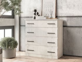Комод Стандарт-6 NEW (дуб крафт белый) в Кодинске - kodinsk.mebel-nsk.ru | фото