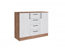 Комод Вегас (дуб крафт табачный/дуб крафт белый) в Кодинске - kodinsk.mebel-nsk.ru | фото