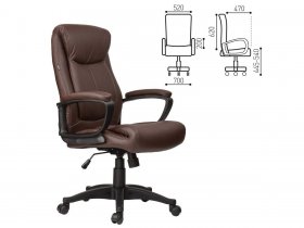 Кресло офисное BRABIX Enter EX-511, коричневое в Кодинске - kodinsk.mebel-nsk.ru | фото