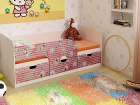 Кровать детская с ящиками 1,86 Минима Hello Kitty в Кодинске - kodinsk.mebel-nsk.ru | фото