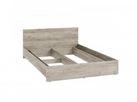 Кровать двухспальная КР-140 Ронда (дуб крафт серый) в Кодинске - kodinsk.mebel-nsk.ru | фото