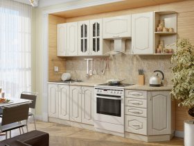 Модульная кухня Классика-1 (дуб молочный) в Кодинске - kodinsk.mebel-nsk.ru | фото