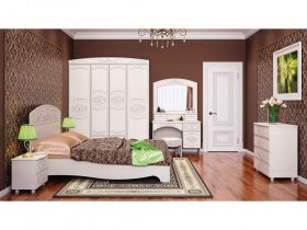Модульная спальня Каролина в Кодинске - kodinsk.mebel-nsk.ru | фото