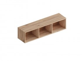 Полка настенная открытая Сицилия (дуб альпийский/тефия) в Кодинске - kodinsk.mebel-nsk.ru | фото