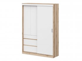 Шкаф-купе (1,5м) Брауни (дуб делано/белый) в Кодинске - kodinsk.mebel-nsk.ru | фото