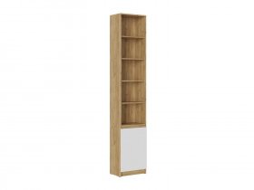 Стеллаж Бостон СЖ-001 (дуб крафт золотой/белый глянец) в Кодинске - kodinsk.mebel-nsk.ru | фото