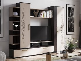 Стенка «Дакота» (венге/дуб молочный) в Кодинске - kodinsk.mebel-nsk.ru | фото