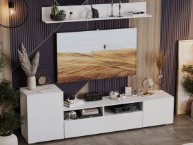 Стенка «Сильвия» (белый ясень) в Кодинске - kodinsk.mebel-nsk.ru | фото