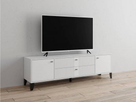 Тумба под ТВ Парус-10 (белый/белый снег) в Кодинске - kodinsk.mebel-nsk.ru | фото