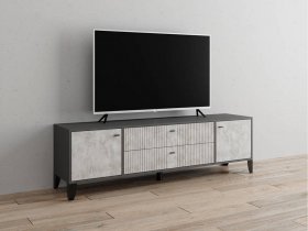 Тумба под ТВ Парус-10 (графит/мальта) в Кодинске - kodinsk.mebel-nsk.ru | фото