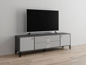 Тумба под ТВ Парус-10 (графит/светло-серый) в Кодинске - kodinsk.mebel-nsk.ru | фото